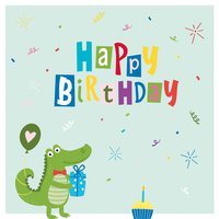 Servietten 33x33 cm - Croco Birthday 