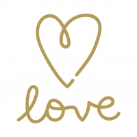 Servietten 33x33 cm - LOVE Napkin 33x33