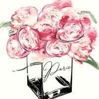 Servietten 33x33 cm - Paris Peonies 