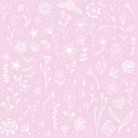 Servietten 33x33 cm - Pure rosé 