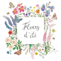 Servietten 33x33 cm - Nature Fleurs d´été 