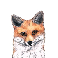 Servietten 33x33 cm - Fox