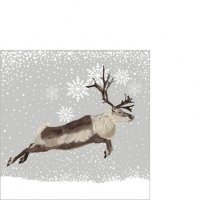 Servietten 25x25 cm - Snowfall Caribou
