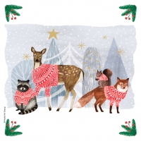 Servietten 25x25 cm - Winter Gathering
