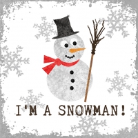 Servietten 33x33 cm - I´m a Snowman!