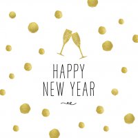 Servietten 33x33 cm - Happy New Year!