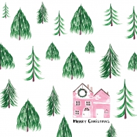 Servietten 33x33 cm - Ltttle House in the forest