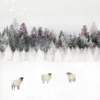 Servietten 33x33 cm - Snowy landscape