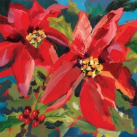 Servietten 33x33 cm - Poinsettia Musée