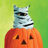 Servietten 33x33 cm - Mummy Cat