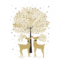 Servietten 33x33 cm - Cerfs d´Or
