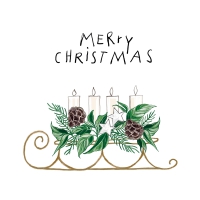 Servietten 33x33 cm - Sleighbells Ring Napkin 33x33