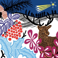 Servietten 33x33 cm - Winter Deer Napkin 33x33