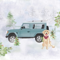 Servietten 33x33 cm - Holiday Jeep Napkin 33x33