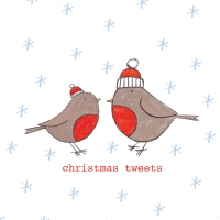 Servietten 33x33 cm - Christmas Tweets Napkin 33x33