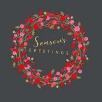 Servietten 33x33 cm - Season´s Greetings grey