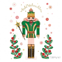 Servietten 33x33 cm - Nut Cracker Napkin 33x33