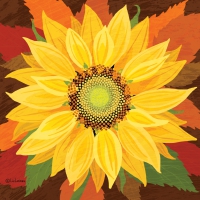 Servietten 33x33 cm - October Sunflower Napkin 33x33