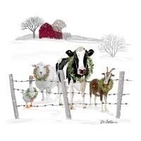 Servietten 33x33 cm - Holiday Farm Friends Napkin 33x33