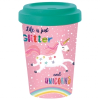 Bamboo mug To-Go - Glitter & Unicorns