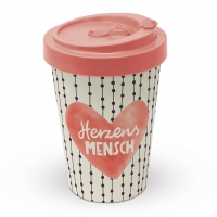 Bamboo mug To-Go - Herzensmensch