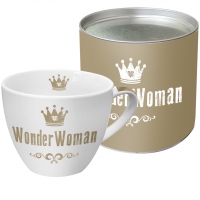 Porzellan-Tasse - WonderWoman real gold