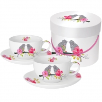Cappuccino Tassen - Love Birds