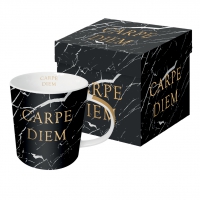 Porzellan-Henkelbecher - Marble Carpe Diem Porzellan-Henkelbecher - Marble Carpe Diem