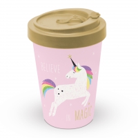 Bamboo mug To-Go - Pink Unicorn