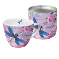 Porzellan-Tasse - Blue Dragonfly