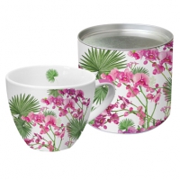 Porzellan-Tasse - Orchids & Palms
