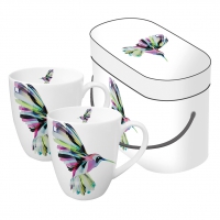Porzellan-Henkelbecher - Corfu Hummingbird