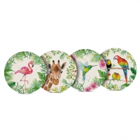 Bambus Teller - Bamboo Plates Tropical Set of 4