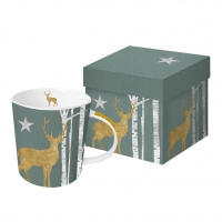 Porzellan-Henkelbecher - Mystic Deer