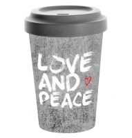 Bamboo mug To-Go - Love and Peace