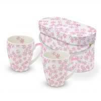 Porzellan-Henkelbecher - Pretty in Rosé