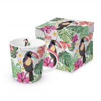 Porzellan-Henkelbecher - Echo Tucan Porzellan-Henkelbecher - Echo Tucan