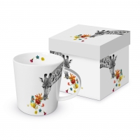 Porzellan-Henkelbecher - Happy Giraffe