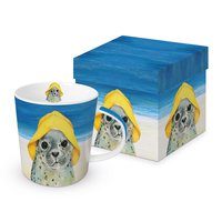 Porzellan-Henkelbecher - Hello