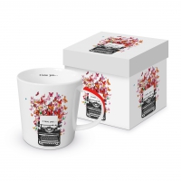 Porzellan-Henkelbecher - I love You