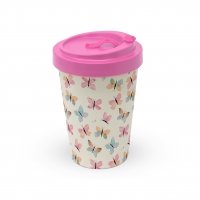 Bamboo mug To-Go - Pastel Butterflies