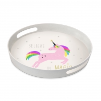 Tablett - Bamboo Tray Pink Unicorn