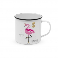 Metal Cup - Pretty Flamingo