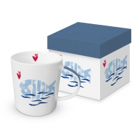 Porzellan-Henkelbecher - Poisson.Fish.Pesce