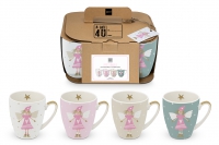 Porzellan-Henkelbecher - Mugs Lucy Set of 4
