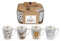 Porzellan-Henkelbecher - Mugs It´s Winter again Set of 4