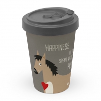 Bamboo mug To-Go - Happiness & Horses