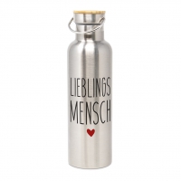 Edelstahl Trinkflasche - Bottle Lieblingsmensch