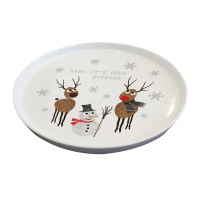 Porzellan-Teller 21cm - Cold Outside Trend Plate 21