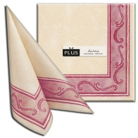 50 Airlaid Servietten 40x40 cm - Riccio Bordeaux